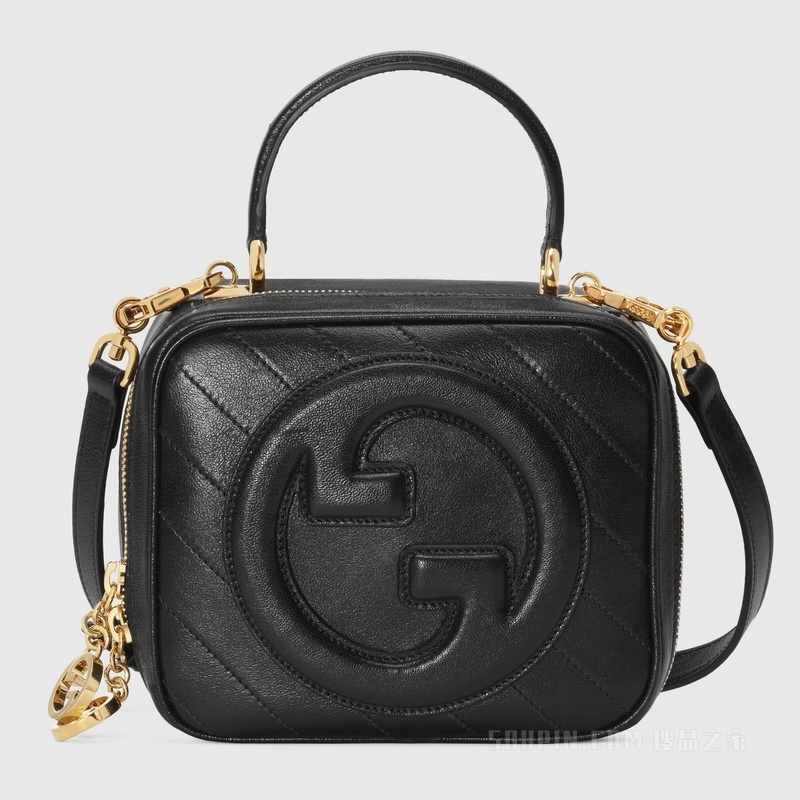 Gucci Blondie系列手提包 黑色皮革