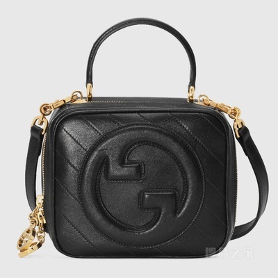 Gucci Blondie系列手提包 黑色皮革