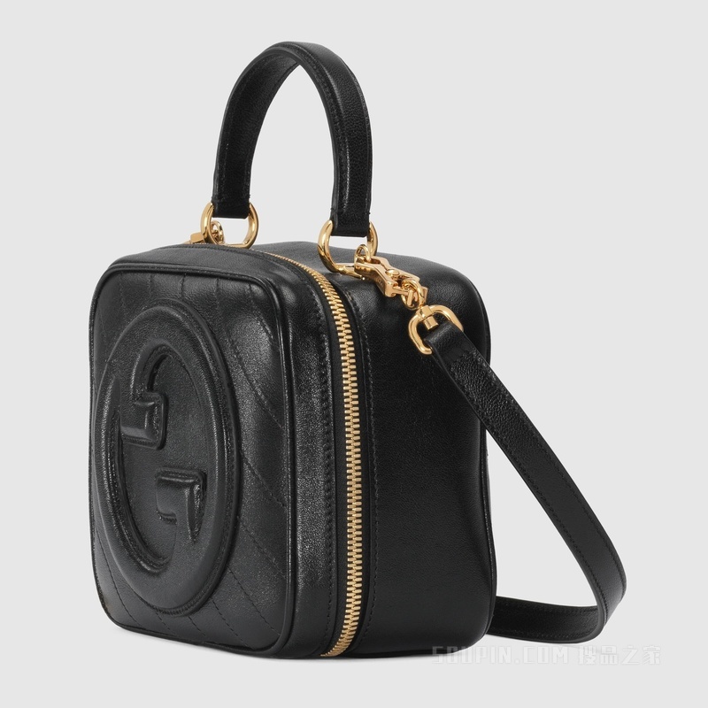 Gucci Blondie系列手提包 黑色皮革