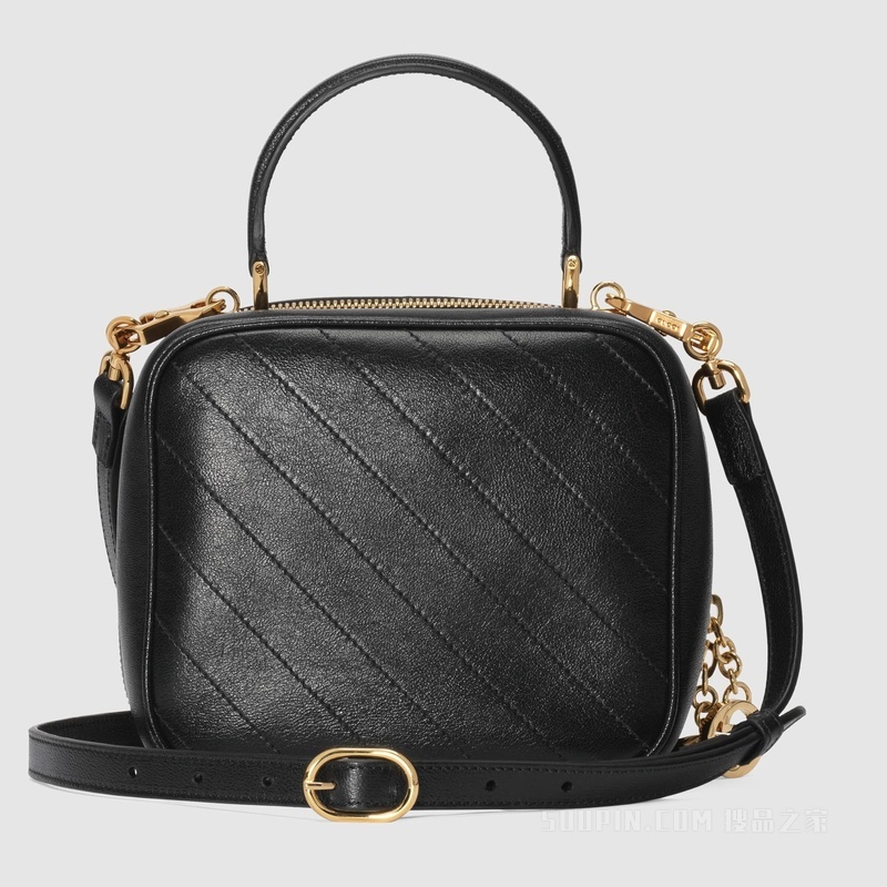 Gucci Blondie系列手提包 黑色皮革