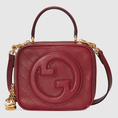 Gucci Blondie系列手提包 红色皮革