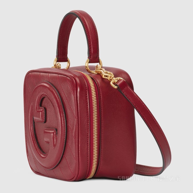 Gucci Blondie系列手提包 红色皮革