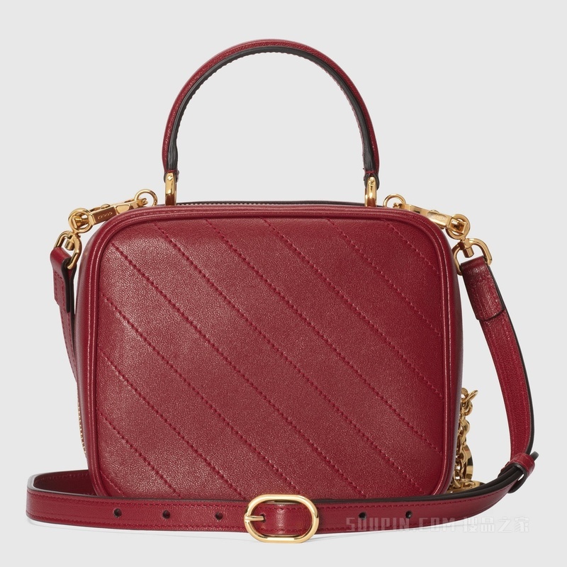 Gucci Blondie系列手提包 红色皮革