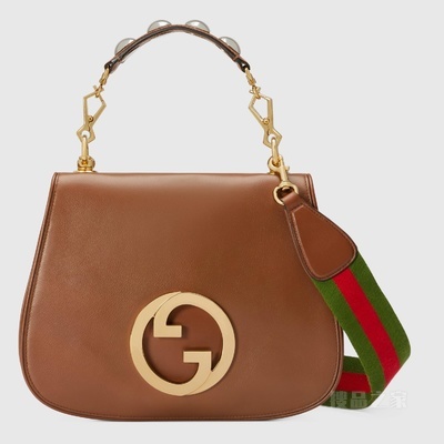 Gucci Blondie系列手提包 原色皮革