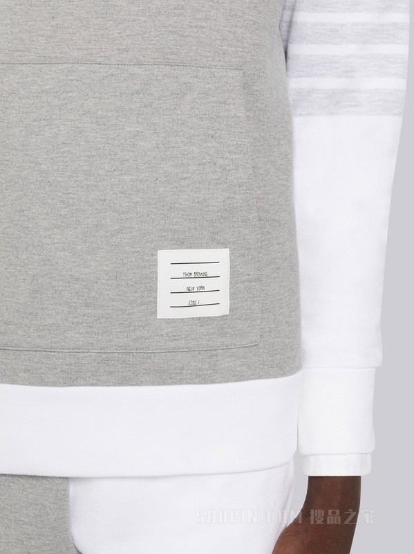 [2023春夏新品]男士FUNMIX 四条纹船锚刺绣饰连帽衫