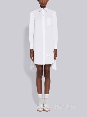 THOM BROWNE】[2023春夏新品]女士条纹牛津衬衫裙FDSD95C-F0272