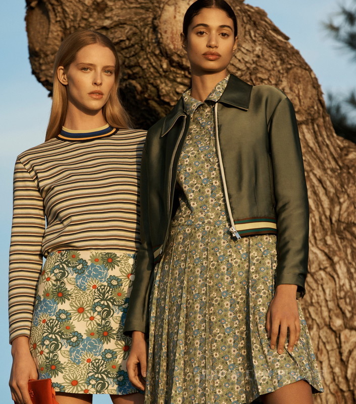 印花褶裥高尔夫裙裤 象牙白雏菊