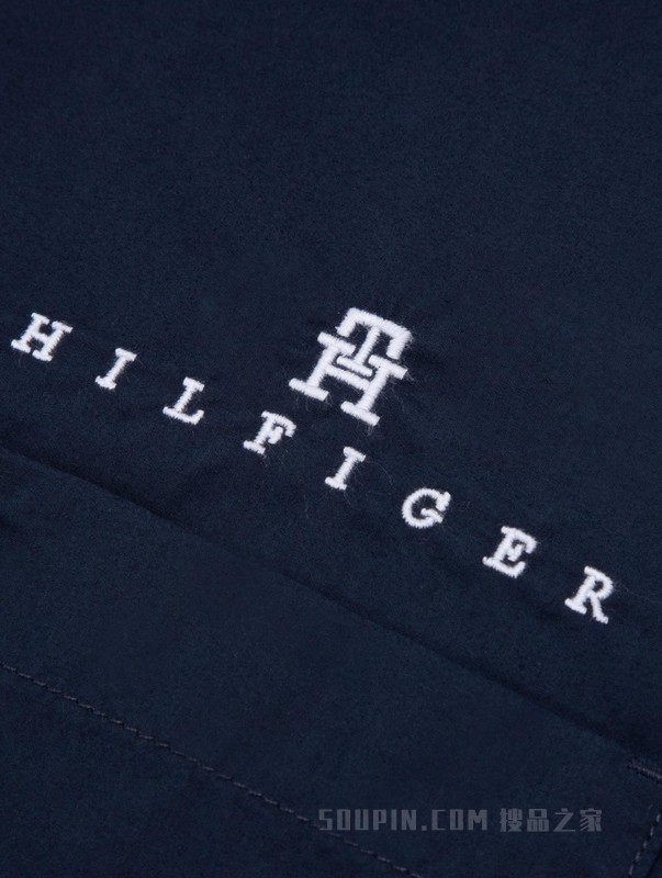 23新款春夏男装纯棉府绸简约刺绣尖角扣短袖衬衫MW0MW30093