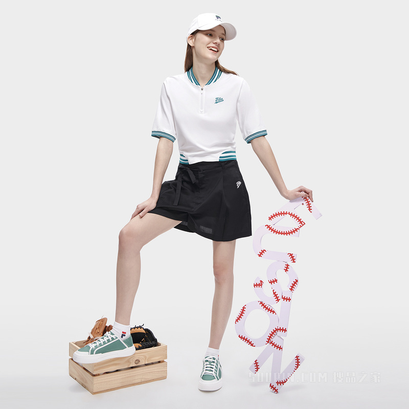 女子潮流运动短袖POLO