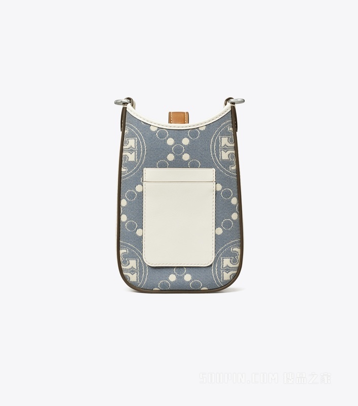 T Monogram 牛仔提花手机斜挎包 珍珠蓝