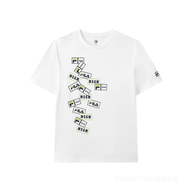 FILA X MSGM男子场下网球短袖T