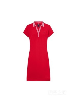 【Adaptive系列】23新款春夏女装修身V领POLO连衣裙76J4038