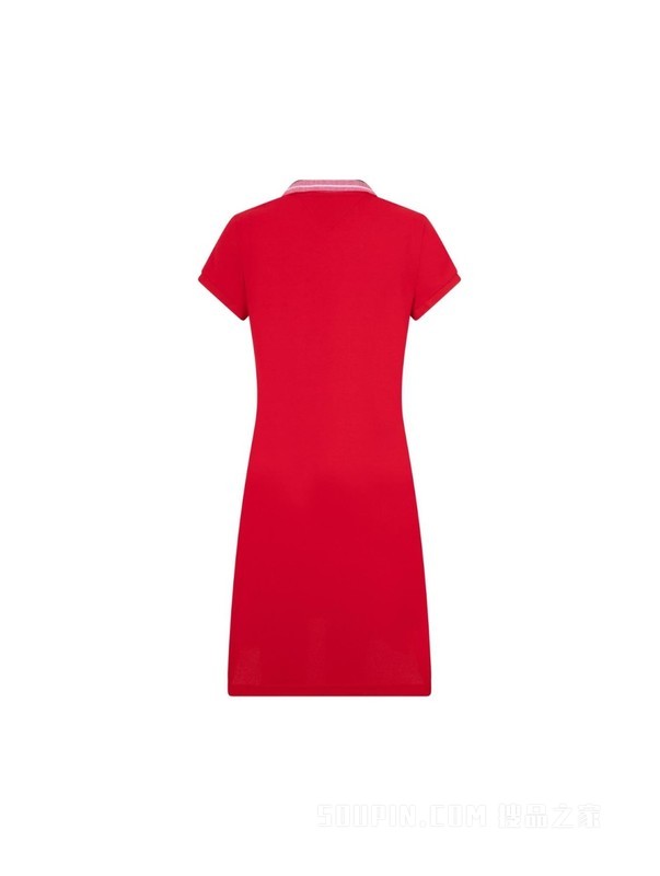 【Adaptive系列】23新款春夏女装修身V领POLO连衣裙76J4038