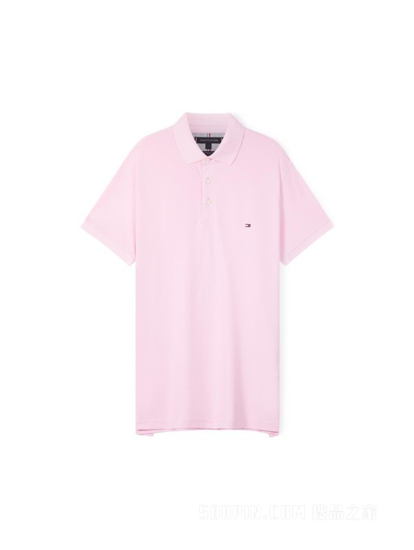 春夏男装珠地网眼简约小绣标修身版短袖POLO衫MW0MW32347