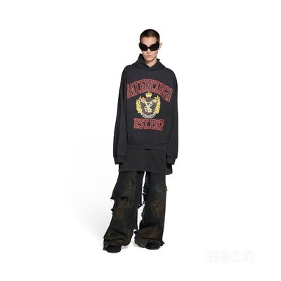 DIY COLLEGE HOODIE中号版型连帽卫衣