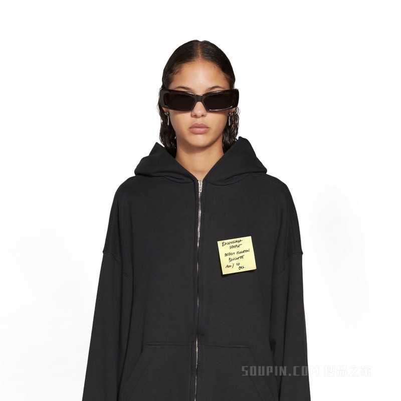 STICKY NOTE 中号版型拉链 HOODIE 连帽衫