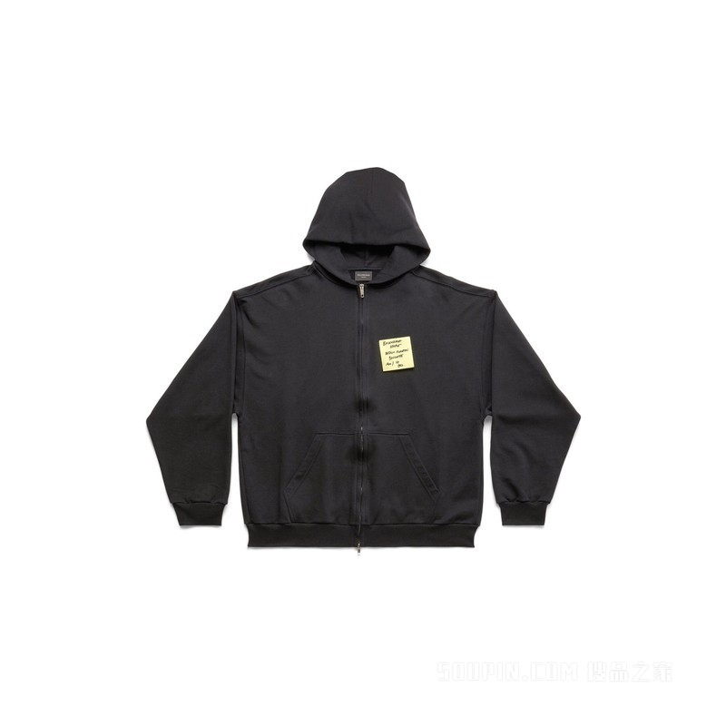 STICKY NOTE 中号版型拉链 HOODIE 连帽衫