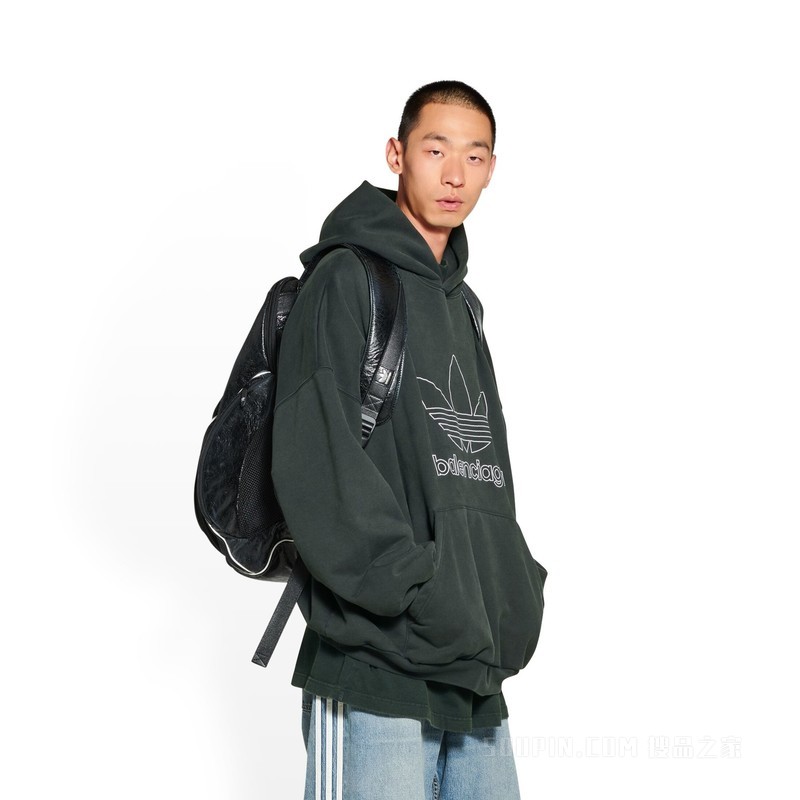 BALENCIAGA / ADIDAS OVERSIZED男士连帽卫衣