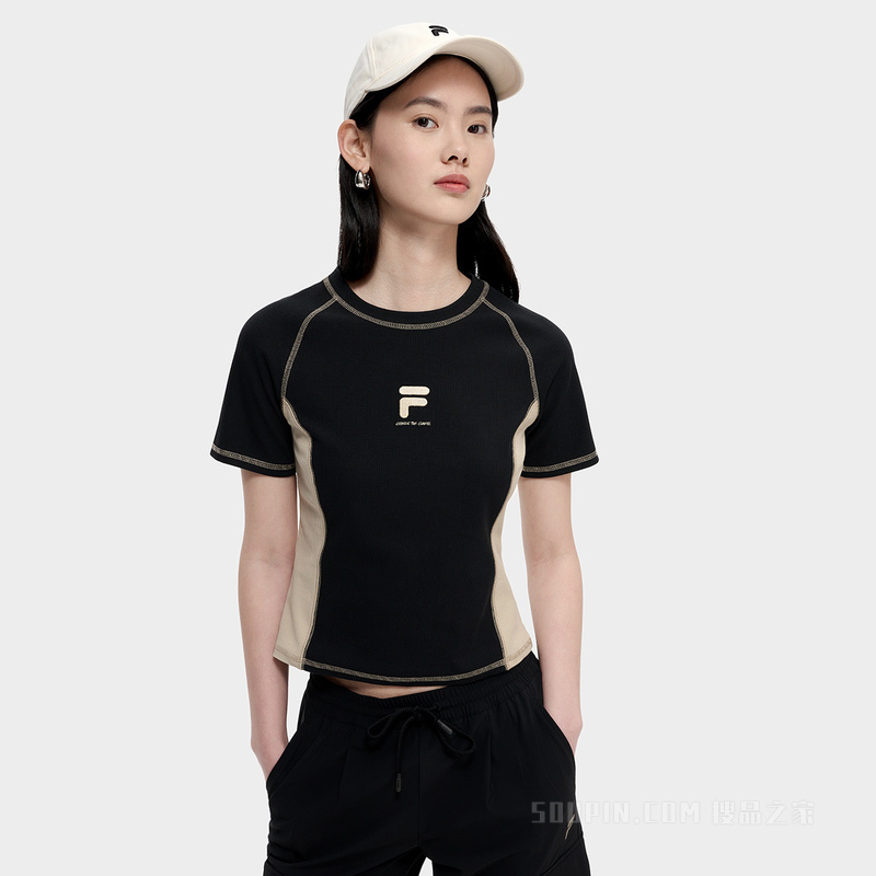 欧阳娜娜同款女子潮流运动修身短袖T裇