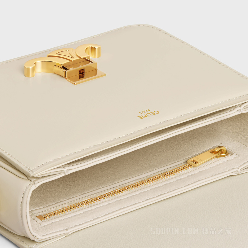 TEEN TRIOMPHE亮泽牛皮革手袋 27366