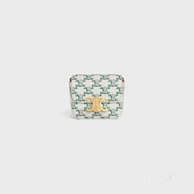 TRIOMPHE迷你标志印花牛皮革手袋 24487