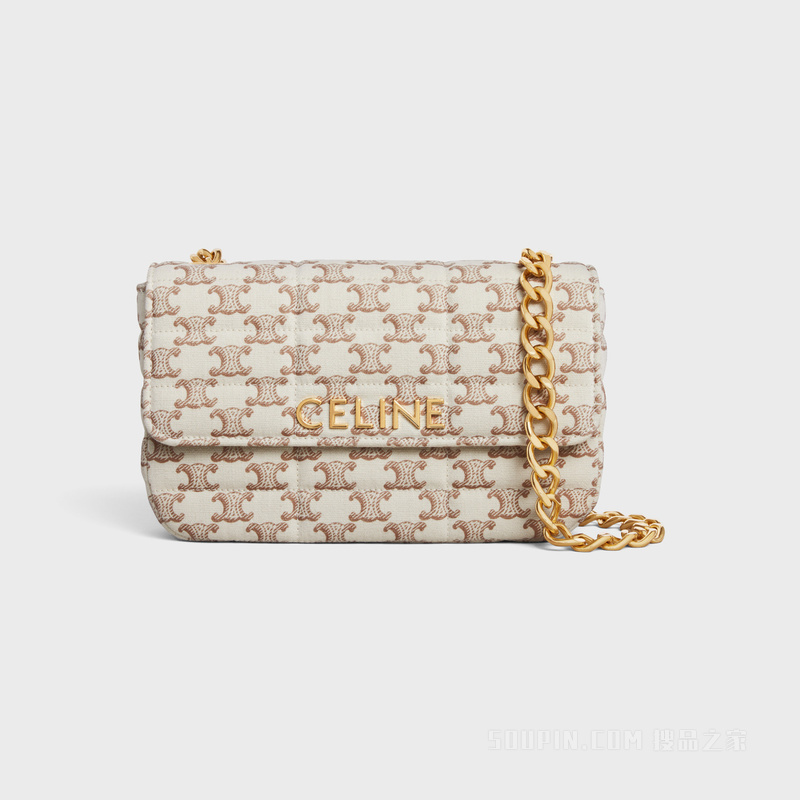 MATELASSE MONOCHROME标志印花织物链条肩背包 23678