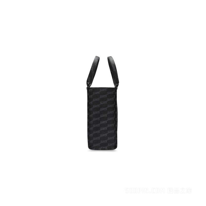 BB MONOGRAM HARDWARE中号涂层帆布托特包