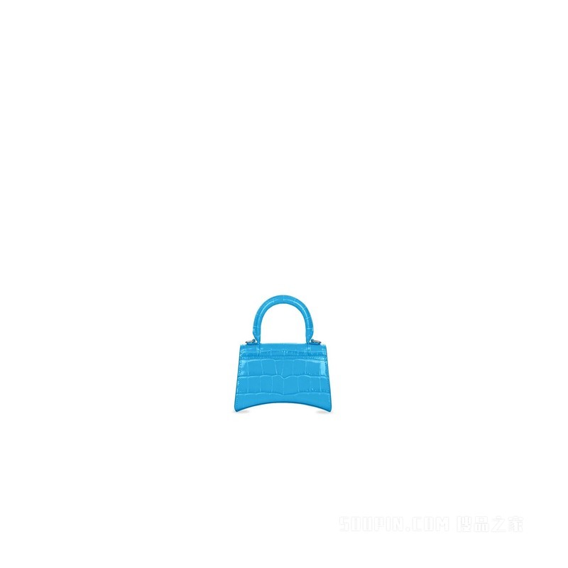 HOURGLASS 鳄鱼纹压纹迷你链带包