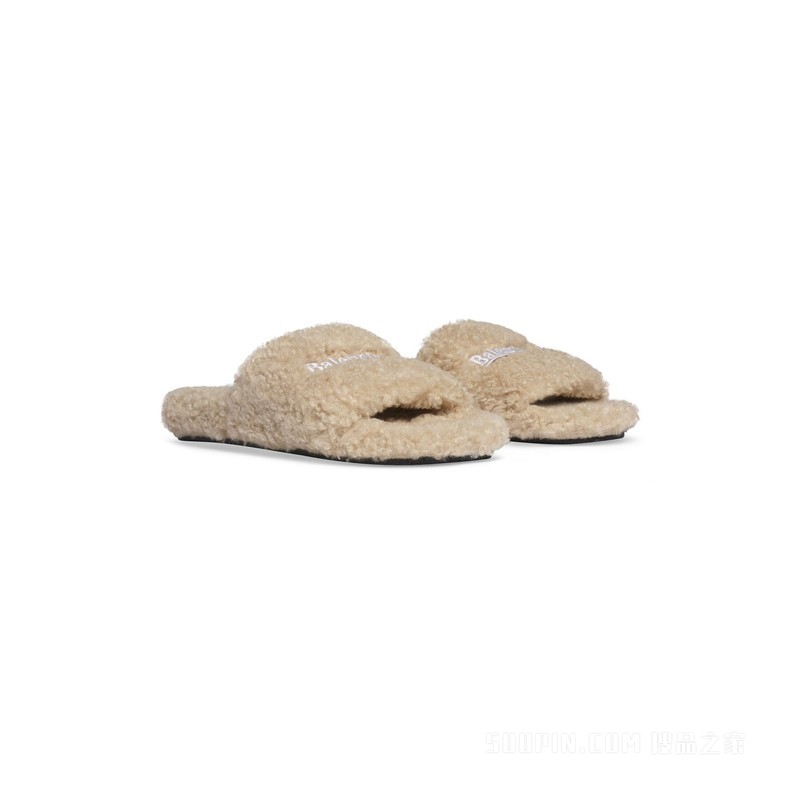 FURRY SLIDE SANDAL 凉鞋