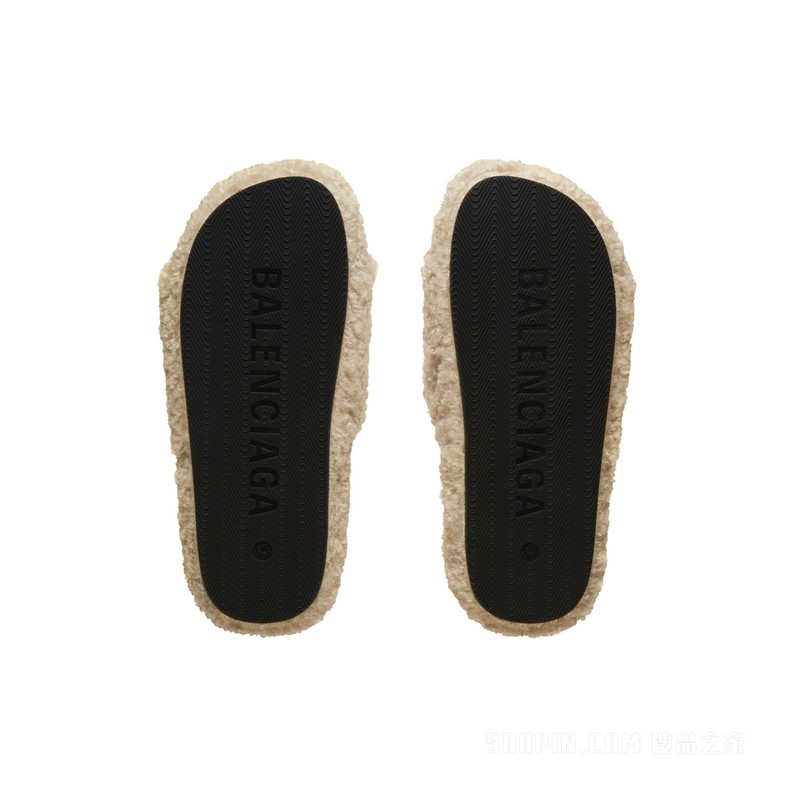 FURRY SLIDE SANDAL 凉鞋