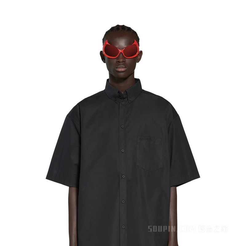 MIRROR BALENCIAGA 大号版型短袖衬衫