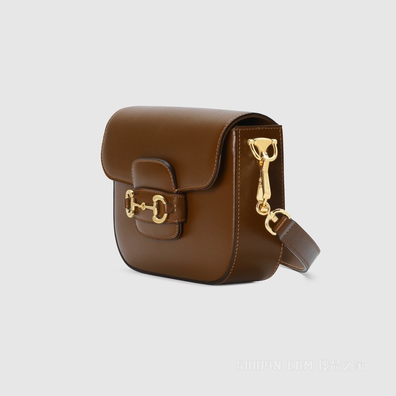 Gucci Horsebit 1955系列迷你手袋 棕色皮革