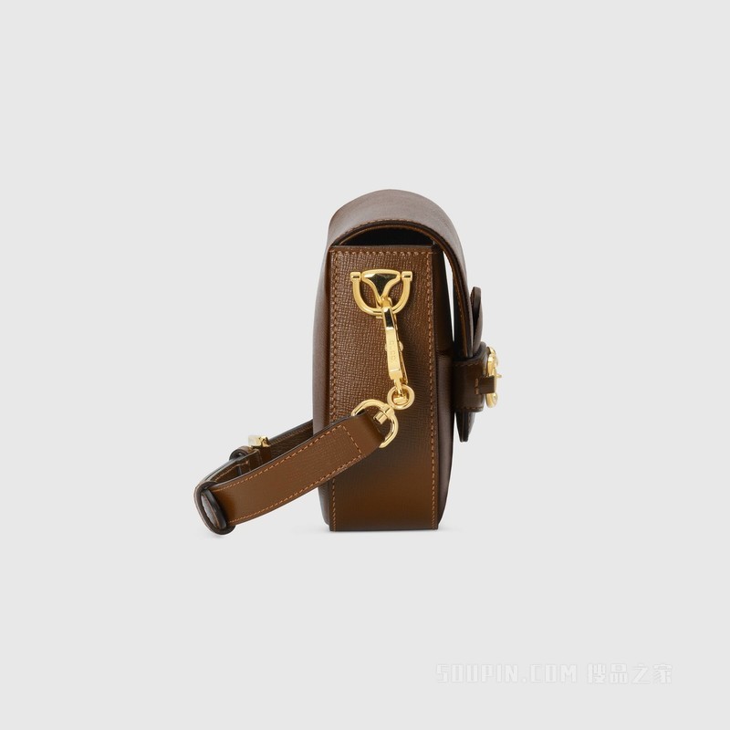 Gucci Horsebit 1955系列迷你手袋 棕色皮革