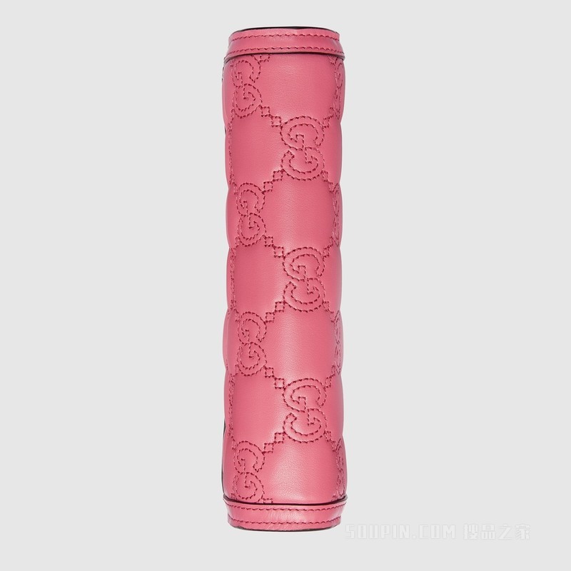 GG Matelassé链条钱包 粉色皮革