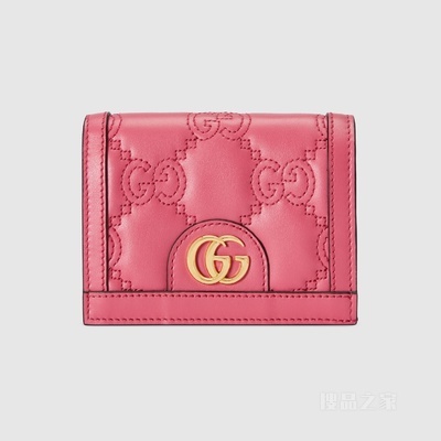 GG Matelassé卡包 粉色皮革