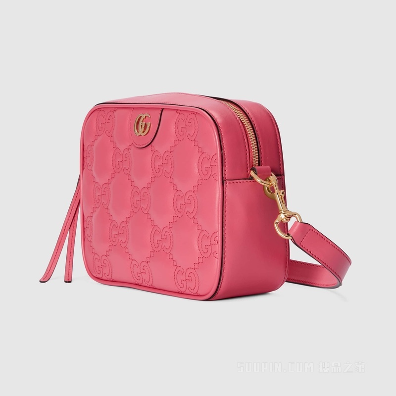 GG Matelassé小号手袋 粉色皮革