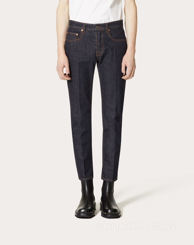 MAISON VALENTINO缝制标签牛仔裤