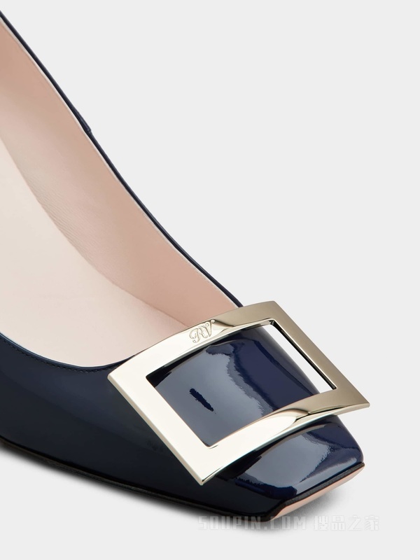 Trompette Metal Buckle Pumps in Patent Leather 彩色