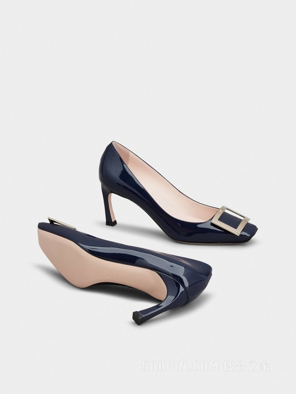 Trompette Metal Buckle Pumps in Patent Leather 彩色