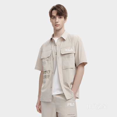 男子时尚休闲短袖衬衫