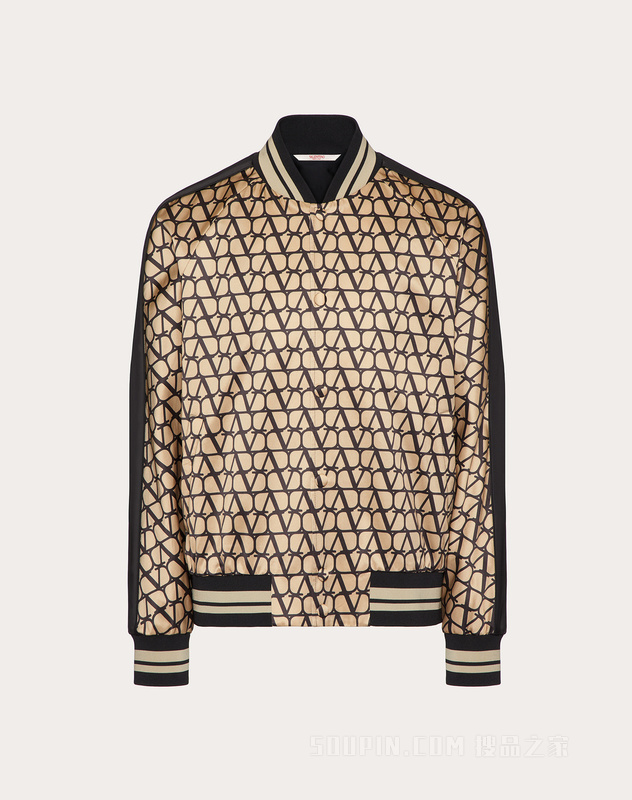 V标志印花飞行员夹克