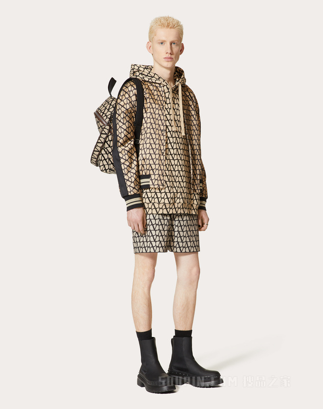 V标志印花飞行员夹克