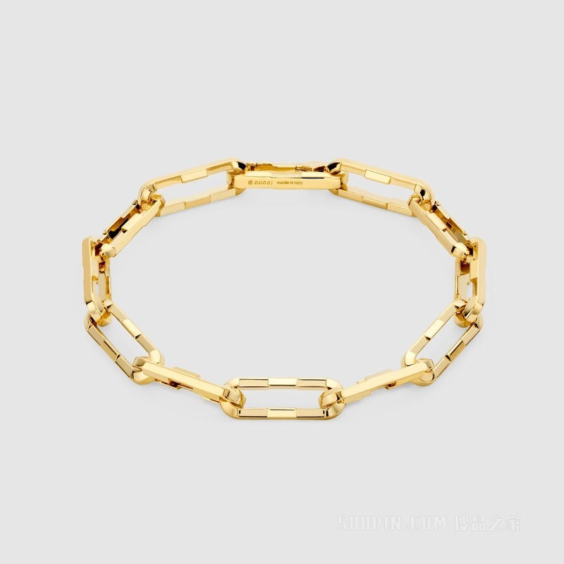 Gucci Link to Love系列宽手链 18K黄金