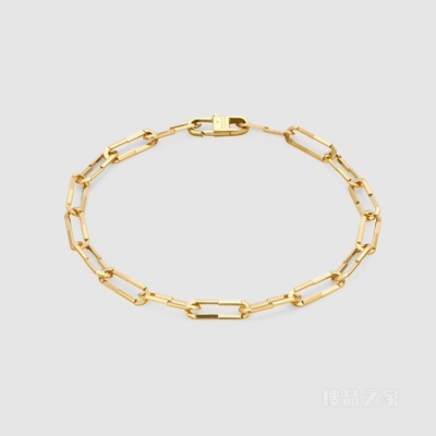 Gucci Link to Love系列手链 750黄金