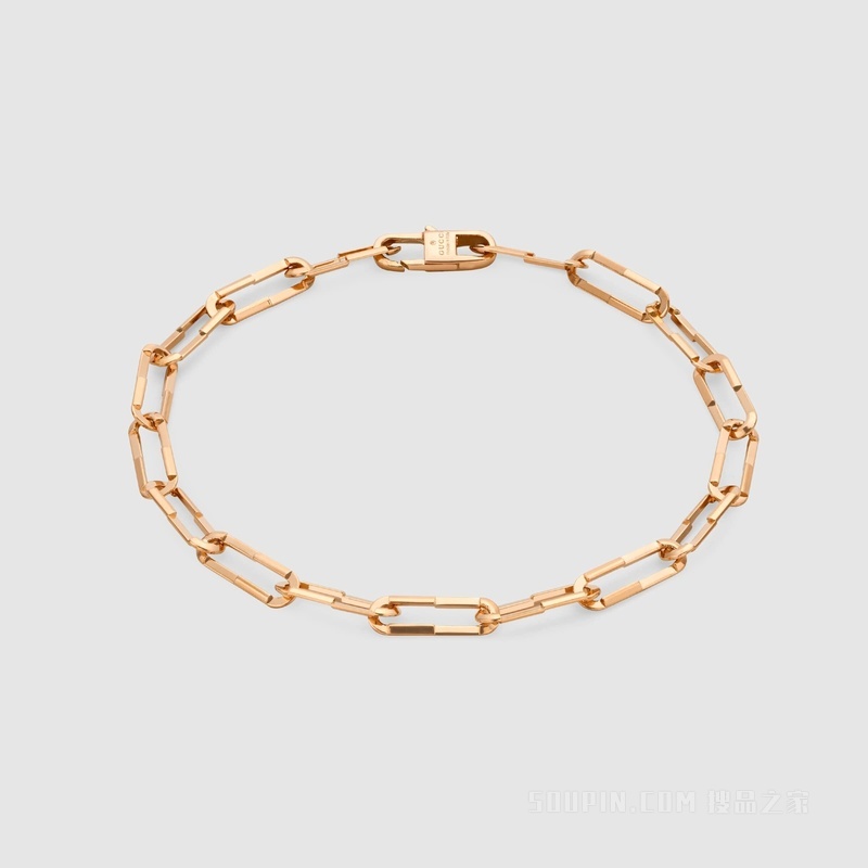 Gucci Link to Love系列手链 750玫瑰金