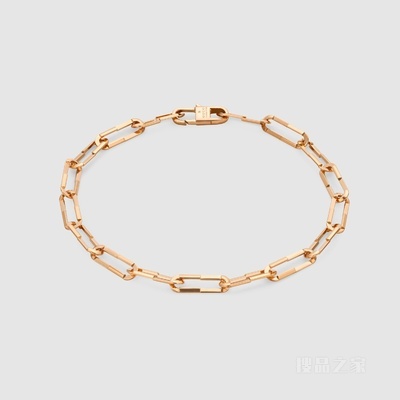 Gucci Link to Love系列手链 750玫瑰金