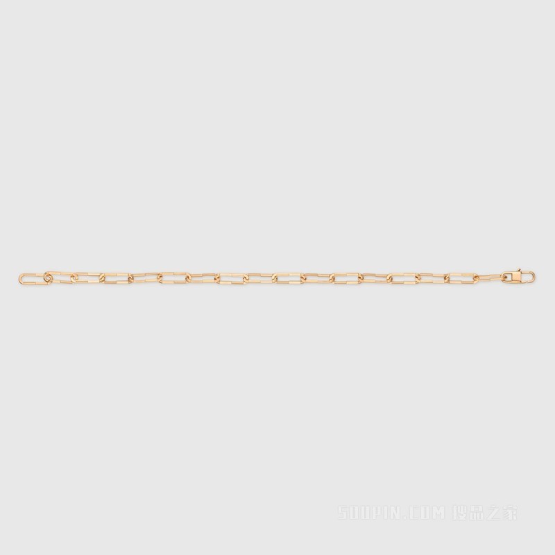 Gucci Link to Love系列手链 750玫瑰金