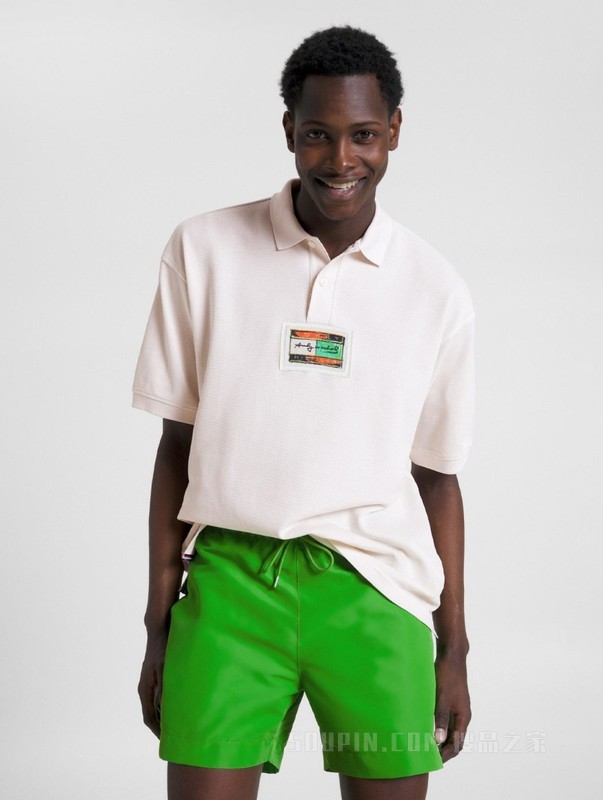 Andy Warhol23新款春夏男女纯棉贴布宽松短袖POLO衫31945