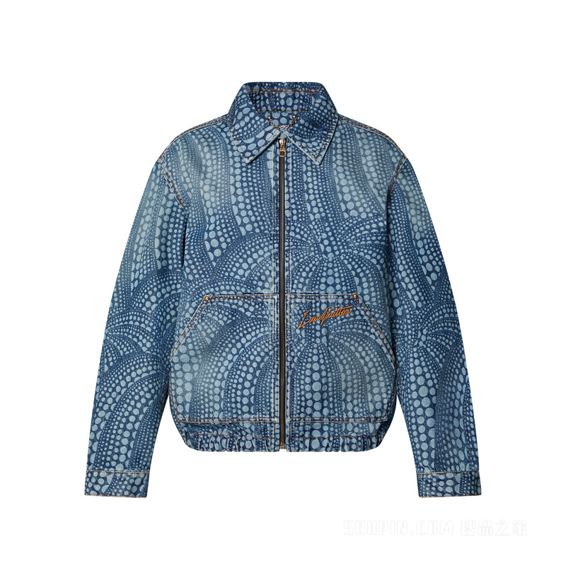 LV x YK 全幅南瓜图案牛仔束腰夹克