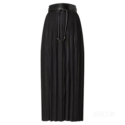 Pleated Jersey Maxi Skirt 